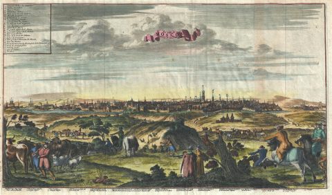 1729 Van Der Aa View of Moscow, Russia