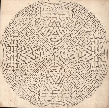 1772 Rare Litta Labyrinth or Maze