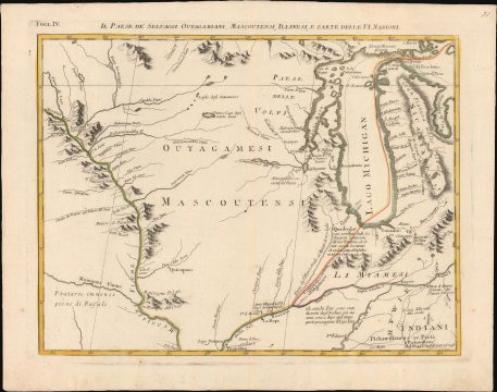 1778 Zatta Map of the Northwest Territory: Michigan, Wisconsin, Illinois