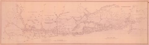1884 Survey Map of Nigeria around Lagos - used for Berlin Conference