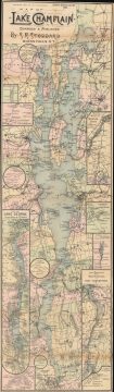 1899 Stoddard Tourist Map of Lake Champlain