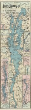 1911 Stoddard Tourist Map of Lake Champlain