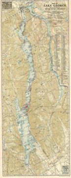 1923 Conservation Commission Map of Lake George, New York