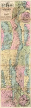 1883 Stoddard Map of Lake George, New York