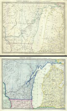 1833 S.D.U.K. Map of Wisconsin and Michigan