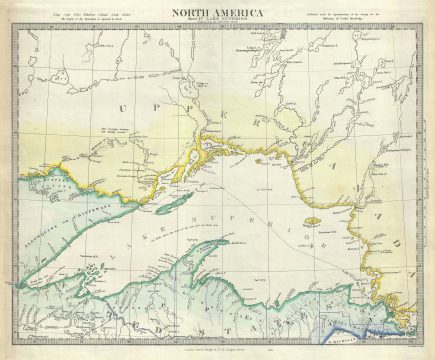 1848 S.D.U.K. Map of Lake Superior
