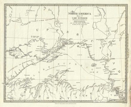 1832 S.D.U.K. Subscriber's Edition Map of Lake Superior