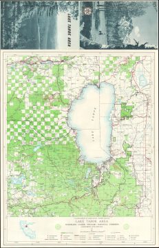 1963 U.S. Forest Service Map of Lake Tahoe and Environs