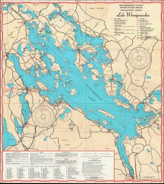 1958 / c. 1978 Capital Offset Nautical Chart of Lake Winnipesaukee, New Hampshire