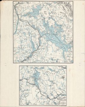 1885 Rand Avery Map of Lakes Winnipesaukee and Sunapee, New Hampshire
