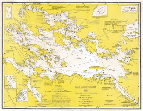 1927 Burwell Map of Lake Winnipesaukee, New Hampshire