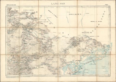 1895 Bureau Topographique Map of Lang Son, Vietnam