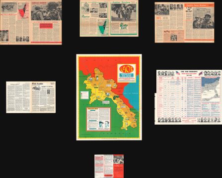 1966 Civic Education Service Map (and Packet) of Laos, Second Indochina War