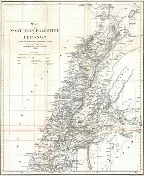 1856 Kiepert Map of Lebanon
