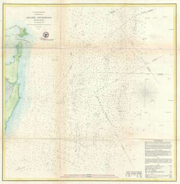 1857 U.S. Coast Survey Chart or Map of Lee Anchorage, Florida Keys
