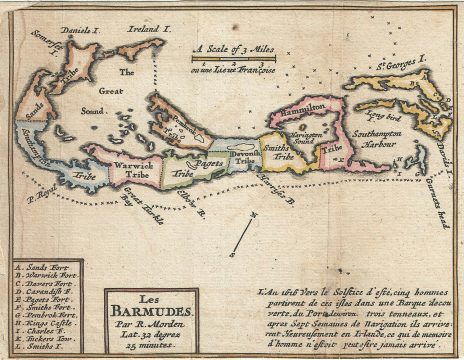 1688 Morden Map of Bermuda