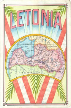 1939 Award Winning Raggio Manuscript Map of Latvia