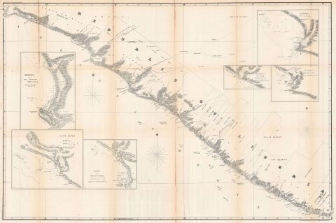 1853 William Lynch Map and Chart of Liberia