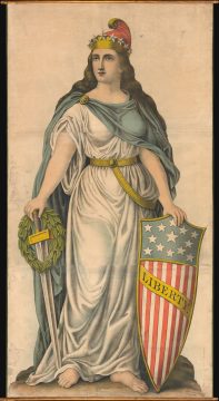 1893 Kurz and Allison Life-size Chromolithograph of Columbia