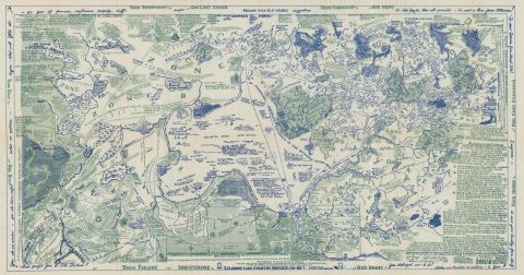 1937 Iktomi Map of the Idealized Lilawaste American Indian Refuge