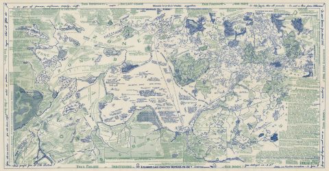 1937 Iktomi Map of the Idealized Lilawaste American Indian Refuge