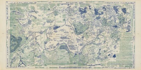 1937 Iktomi Map of the Idealized Lilawaste American Indian Refuge