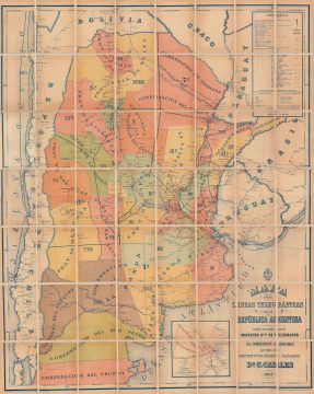 1897 Van Damme Map of Argentina Telegraph Lines