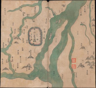 1871 Manuscript Map of Linjiang Prefecture, Jiangxi Province, China
