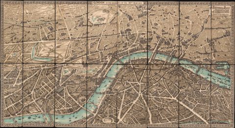 1901 Charles Baker Pictorial Map of London