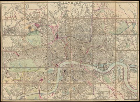 1866 Cassell Case Map of London, England (monumental)