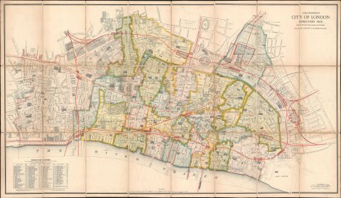 1885 Collingridge City Map or Plan of the City of London