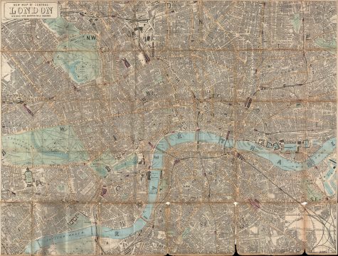 1868 Reynolds Waist-Pocket Map of London, England