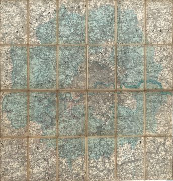 1890 Pocket Map of London, England and Vicinity