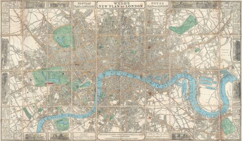 1851 Wyld Map of London, England