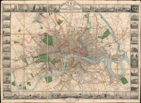 1851 Tallis Illustrated Map of London