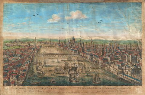 1753 Bowles and Carver View of London, England