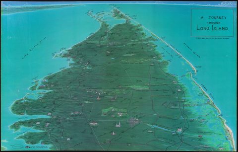 1980 Joseph Bird's-Eye View or Map of Eastern Long Island