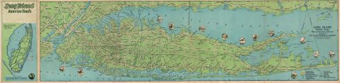 1928 McNally Map of the Long Island, New York, Sunrise Trails
