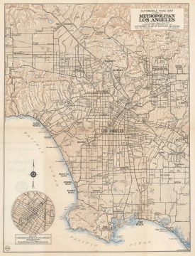 1930 Automobile Club of Southern California City Plan or Map of Los Angeles