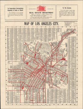 1905 Commercial Printing House Map of Los Angeles