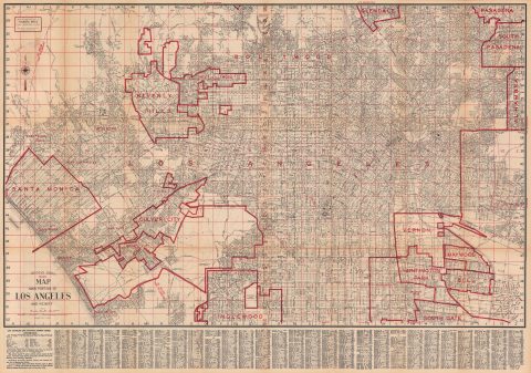 1944 Thomas Brothers Map of Los Angeles and Nearby Cities