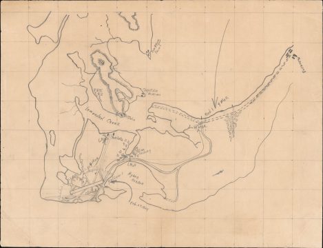 1944 Manuscript Map of the Allied Invasion of Los Negros in the Admiralty Islands