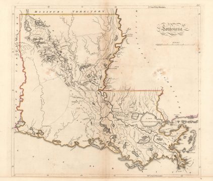 1814 Carey Map of Louisiana