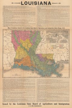 1902 Rand McNally Map of Louisiana issued for Immigration