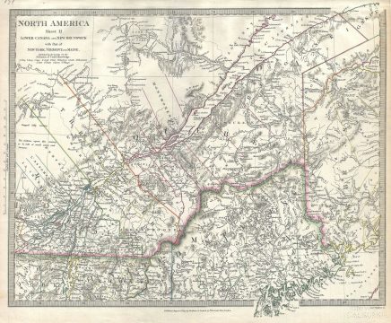 1832 S.D.U.K. Map of Lower Canada (Quebec)