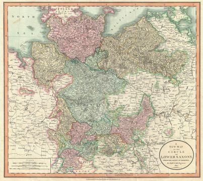 1801 Cary Map of Lower Saxony (Holstein, Lubeck, Lunenburgzell, Bremen, Berlin)