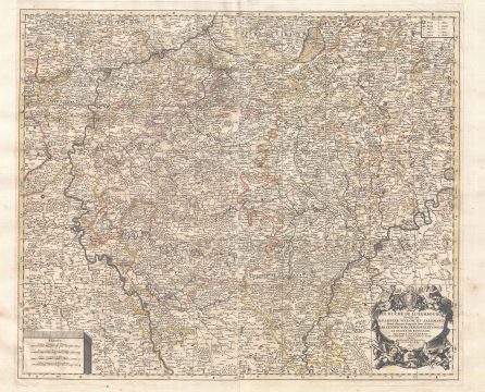 1692 Jaillot Map of Luxembourg