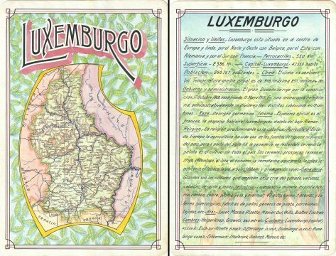 1939 Award Winning Raggio Manuscript Map of Luxembourg