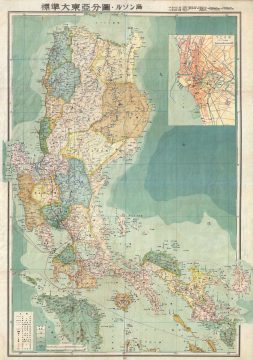 1943 Japanese Coprosperity Map of Luzon, the Philippines