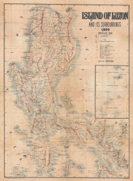 1899 Gamoneda Map of Luzon, the Philippines